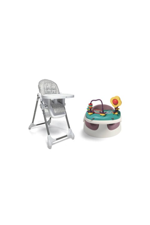 Baby Snug Dusky Rose with Snax Highchair Grey Spot image number 1